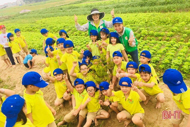 Bé Mầm non Trí Đức thăm cánh đồng rau, nông trại mùa xuân