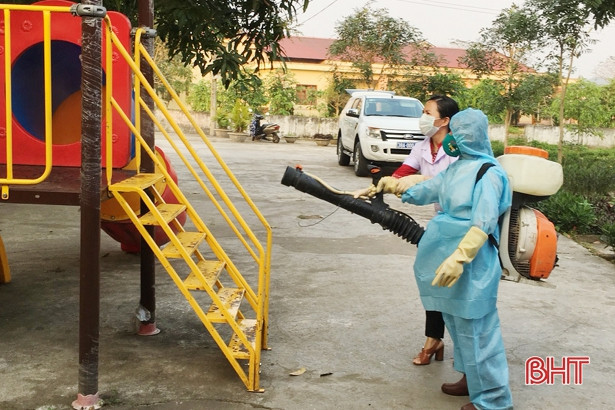 Cẩm Xuyên tập trung xử lý dịch thuỷ đậu ở trường mầm non