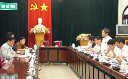 UBND tỉnh làm việc với lãnh đạo Tập đoàn và KKT Vũng Áng