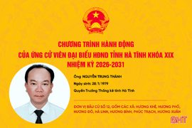 Chương trình hành động của ứng cử viên HĐND tỉnh khóa XIX Nguyễn Trung Thành
