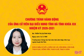 Chương trình hành động của ứng cử viên đại biểu HĐND tỉnh khóa XIX Trần Thị Quỳnh Nga