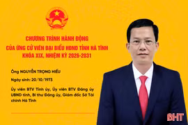 Chương trình hành động của ứng cử viên đại biểu HĐND tỉnh khóa XIX Nguyễn Trọng Hiếu