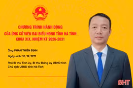 Chương trình hành động của ứng cử viên đại biểu HĐND tỉnh khóa XIX Phan Thiên Định 