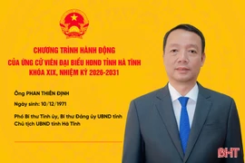 Chương trình hành động của ứng cử viên đại biểu HĐND tỉnh khóa XIX Phan Thiên Định 