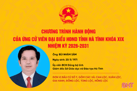 Chương trình hành động của ứng cử viên đại biểu HĐND tỉnh khoá XIX Bùi Nhân Sâm