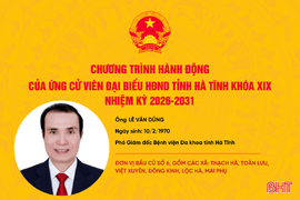 Chương trình hành động của ứng cử viên đại biểu HĐND tỉnh khóa XIX Lê Văn Dũng