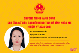 Chương trình hành động của ứng cử viên đại biểu HĐND tỉnh khóa XIX Hoàng Dương Liễu
