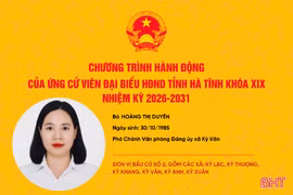 Chương trình hành động của ứng cử viên HĐND tỉnh khóa XIX Hoàng Thị Duyên
