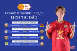 Lịch thi đấu chính thức của Hồng Lĩnh Hà Tĩnh mùa giải V.League 2025/26