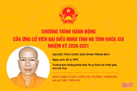 Chương trình hành động của ứng cử viên đại biểu HĐND tỉnh khoá XIX Thích Chúc Giác 