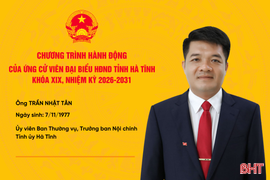 Chương trình hành động ứng viên đại biểu HĐND tỉnh khóa XIX Trần Nhật Tân 