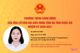 Chương trình hành động của ứng cử viên đại biểu HĐND tỉnh khóa XIX Đinh Thị Hiền