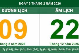Lịch âm dương ngày 9/2/2026: Ngày Giáp Dần thuận lợi cho khởi sự trăm việc