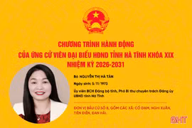 Chương trình hành động của ứng cử viên đại biểu HĐND tỉnh khóa XIX Nguyễn Thị Hà Tân