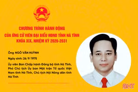 Chương trình hành động của ứng cử viên đại biểu HĐND tỉnh khóa XIX Ngô Văn Huỳnh
