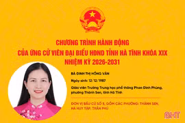 Chương trình hành động của ứng cử viên đại biểu HĐND tỉnh Đinh Thị Hồng Vân
