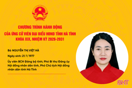 Chương trình hành động ứng viên đại biểu HĐND tỉnh Nguyễn Thị Việt Hà