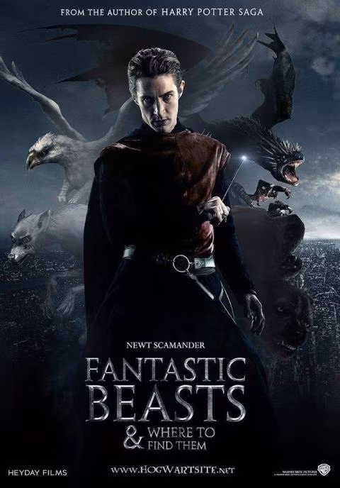 Nam diễn viên Eddie Redmayne trên bìa poster phim "Fantastic Beasts and Where to Find Them". Ảnh: You Tube