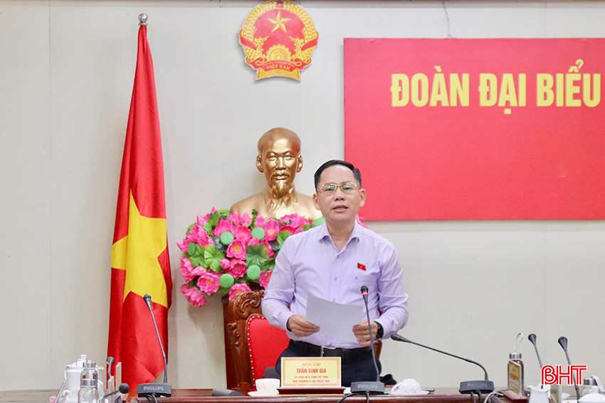 Đại biểu Trần Đình Gia - Phó Trưởng đoàn chuyên trách Đoàn ĐBQH tỉnh Hà Tĩnh đặt câu hỏi chất vấn Bộ trưởng Bộ Ngoại giao Bùi Thanh Sơn. 122.jpg