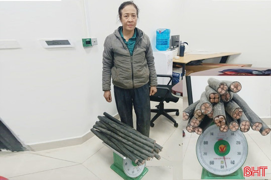 Đi nhặt phế liệu, tiện tay trộm dây cáp điện của doanh nghiệp ở KKT Vũng Áng