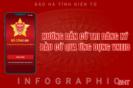 [Infographic] Hướng dẫn cử tri đăng ký bầu cử qua ứng dụng VNeID 