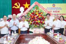 Lãnh đạo tỉnh chúc mừng 80 năm Ngày truyền thống ngành Tòa án