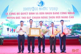 Hương Khê, Đức Thọ đón nhận bằng công nhận huyện đạt chuẩn NTM, NTM nâng cao