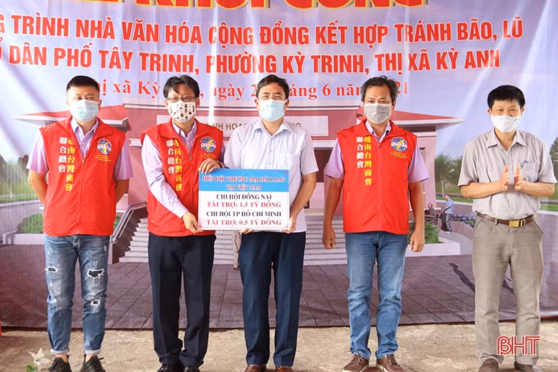 Hiệp hội Thương mại Đài Loan tại Việt Nam hỗ trợ TX Kỳ Anh 2 tỷ đồng xây nhà văn hóa cộng đồng