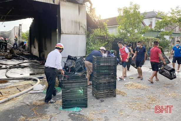 Hà Tĩnh: Cháy xưởng ấp trứng lúc rạng sáng