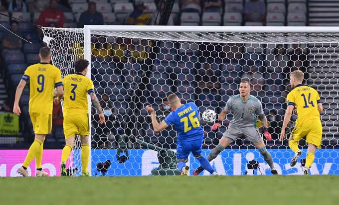 Vượt qua Thụy Điển ở phút bù giờ hiệp phụ, Ukraine gặp Anh ở tứ kết