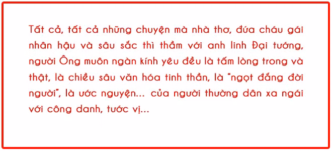 “Ông vịn lòng dân để thanh thản trở về”