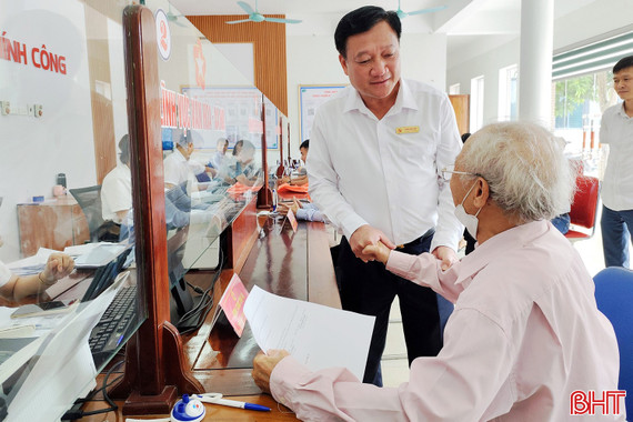 Đức Thọ đứng thứ nhất toàn tỉnh trên hệ thống Dịch vụ công quốc gia