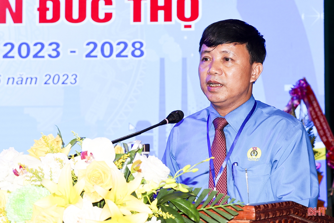 Đại hội Công đoàn cấp huyện đầu tiên nhiệm kỳ 2023 - 2028 ở Hà Tĩnh