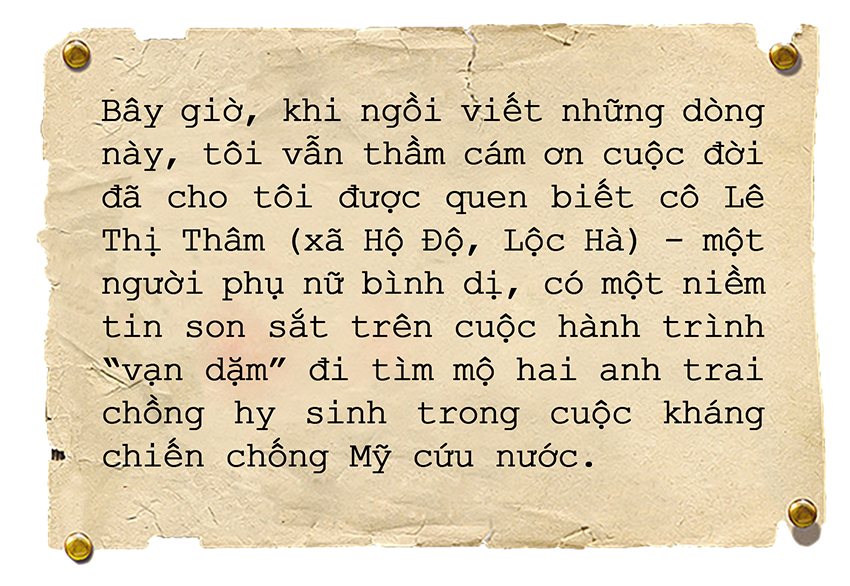 “Ở đâu thì các anh cũng nằm lại trên Tổ quốc mình”
