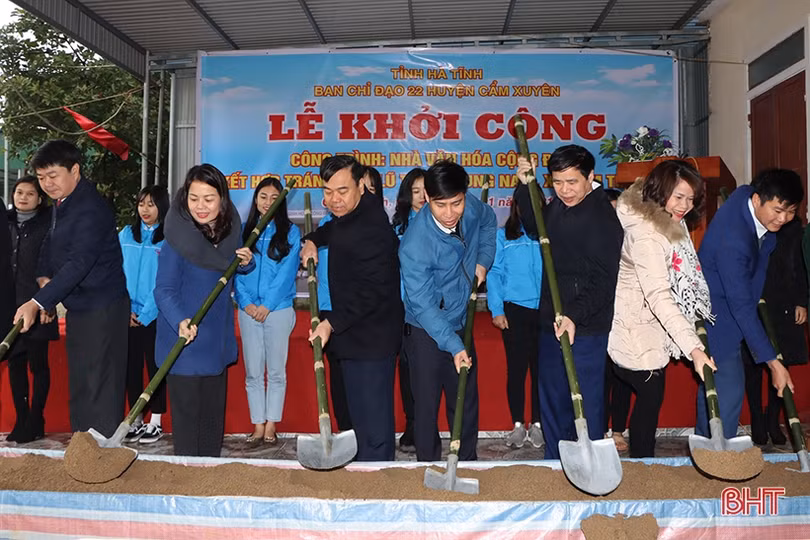 Khởi công xây dựng 4 nhà văn hóa cộng đồng kết hợp tránh thiên tai ở Thạch Hà, Cẩm Xuyên