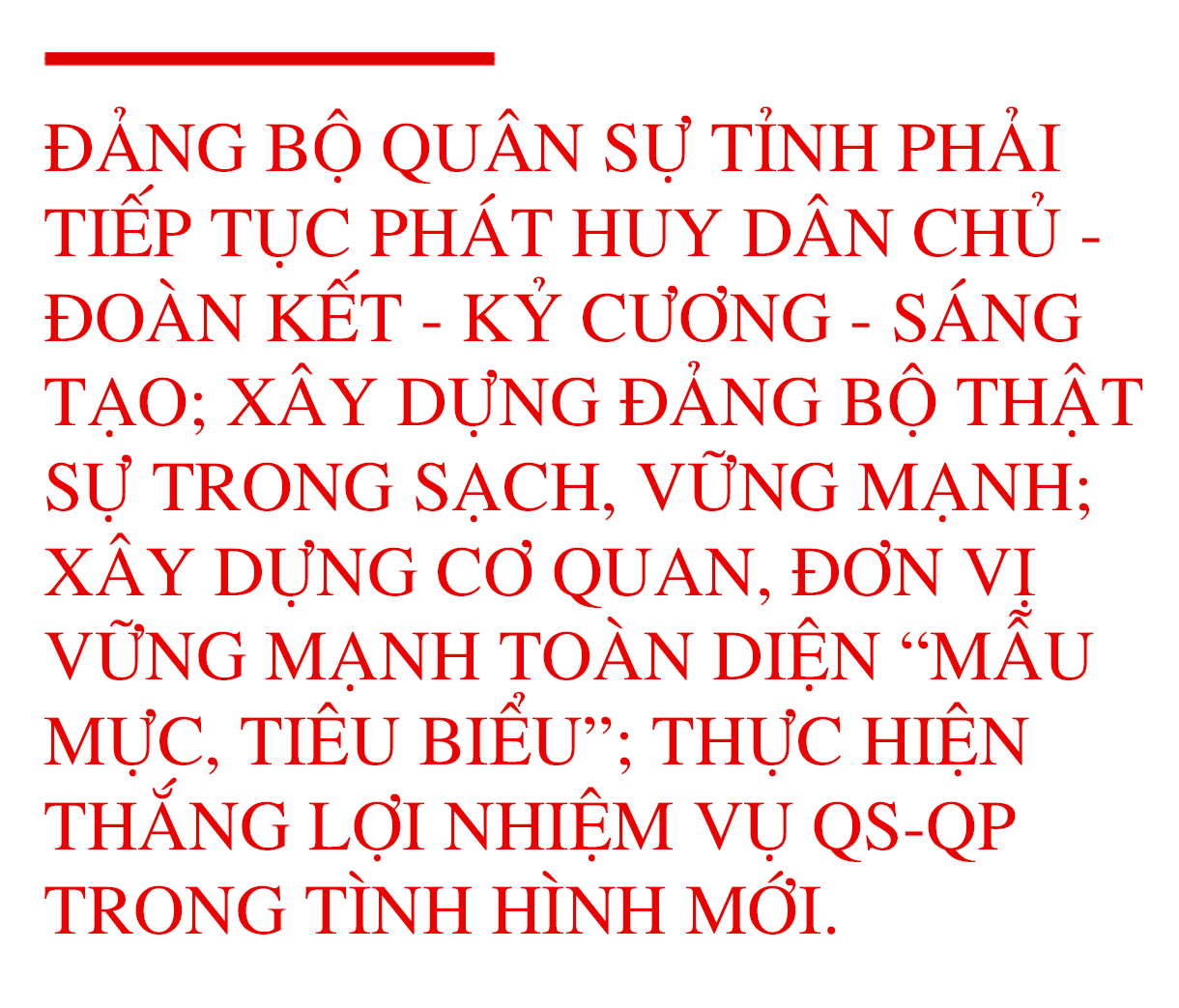 Đoàn kết, thống nhất, xây dựng lực lượng vũ trang Hà Tĩnh vững mạnh toàn diện