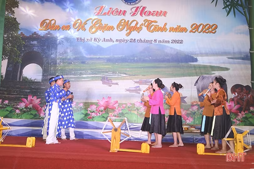 Khai mạc Liên hoan Dân ca ví, giặm Nghệ Tĩnh TX Kỳ Anh năm 2022