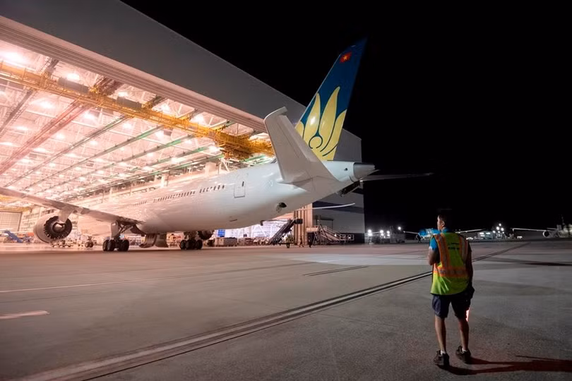 Hé lộ những hình ảnh đầu tiên về Boeing 787-10 của Vietnam Airlines