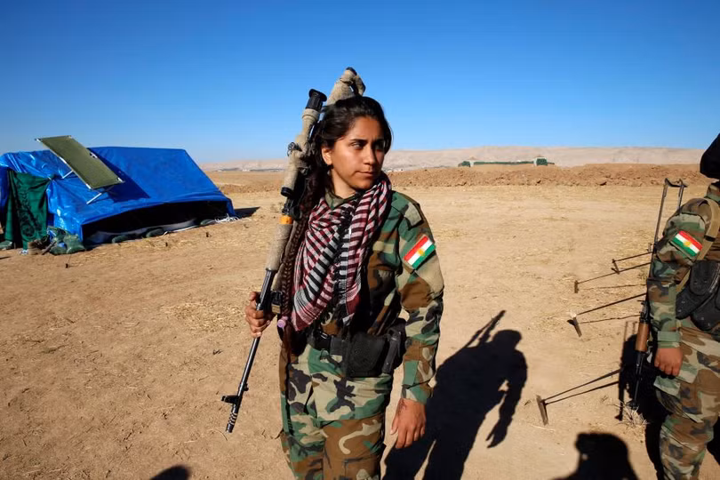 nhung nu chien binh nguoi kurd tren chien truong chong is o mosul