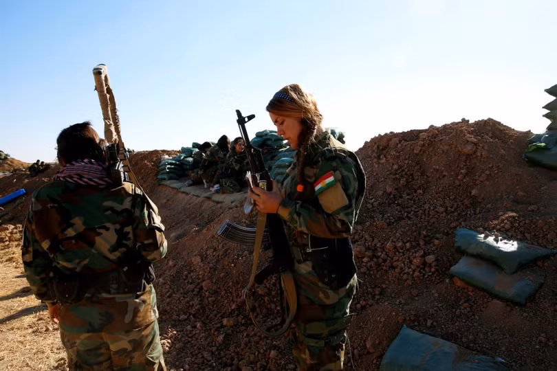 nhung nu chien binh nguoi kurd tren chien truong chong is o mosul