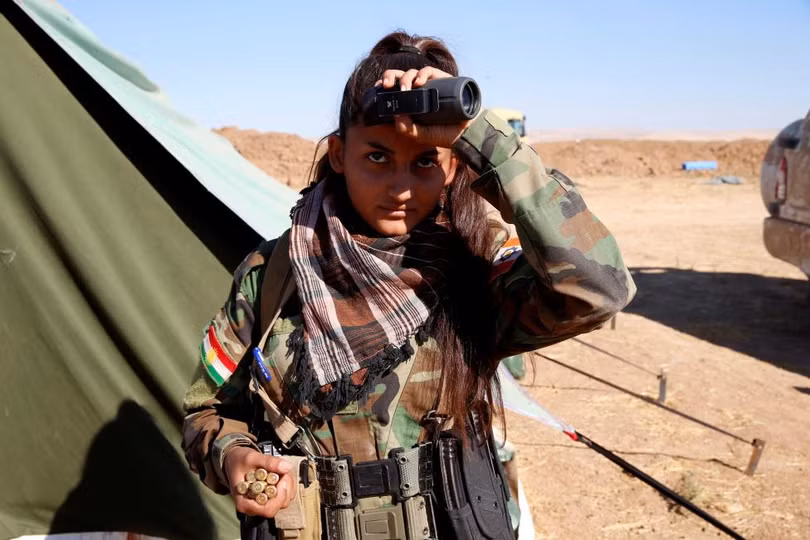 nhung nu chien binh nguoi kurd tren chien truong chong is o mosul