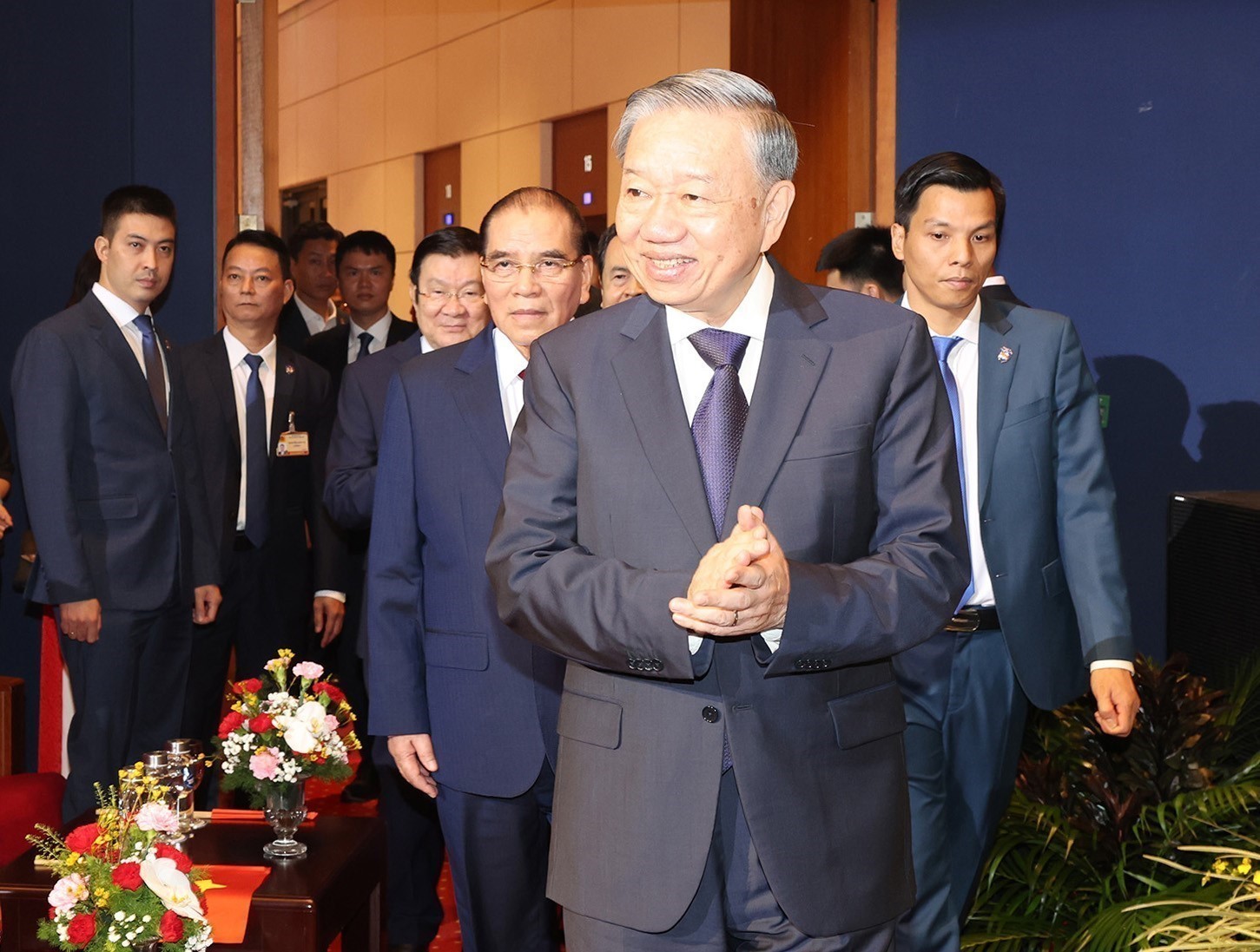 Tổng Bí thư, Chủ tịch nước Tô Lâm đến dự Lễ kỷ niệm 70 năm Ngày Giải phóng Thủ đô. Ảnh: Trí Dũng – TTXVN