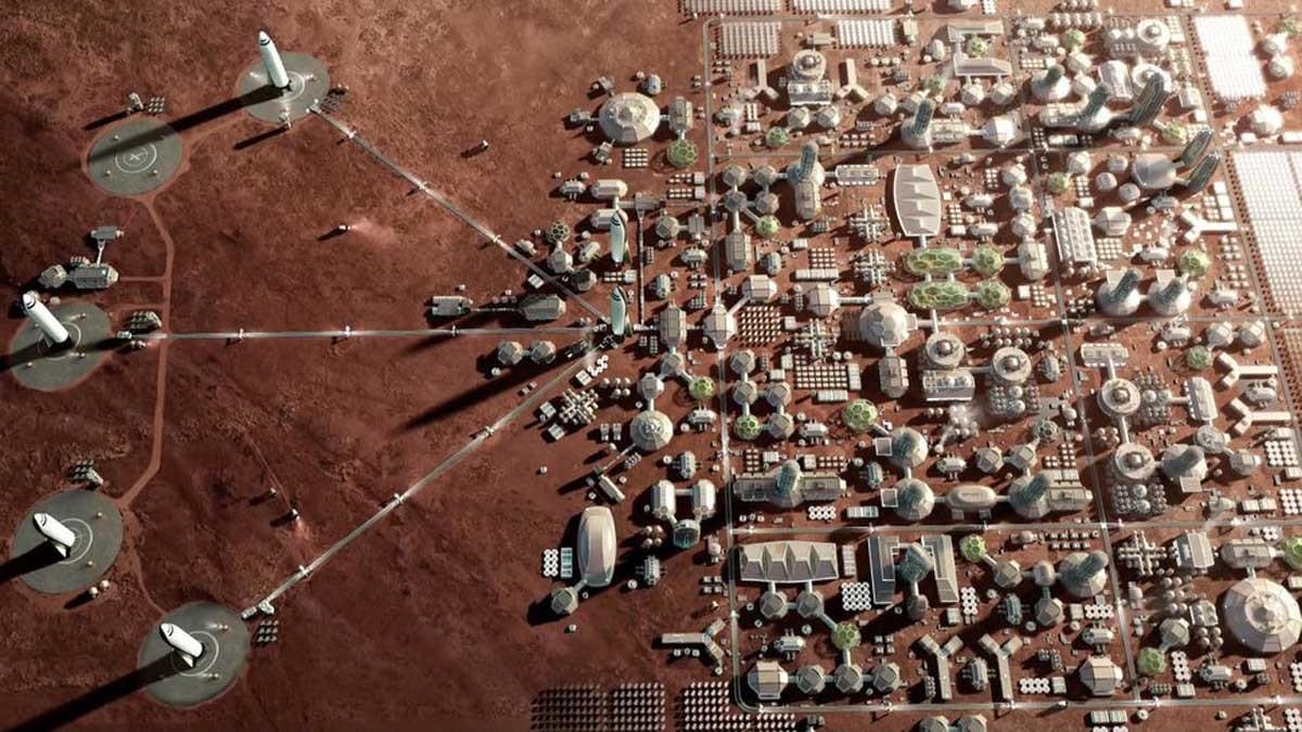 Elon Musk muốn xây dựng cộng đồng một triệu cư dân trên sao Hỏa. Ảnh: SpaceX