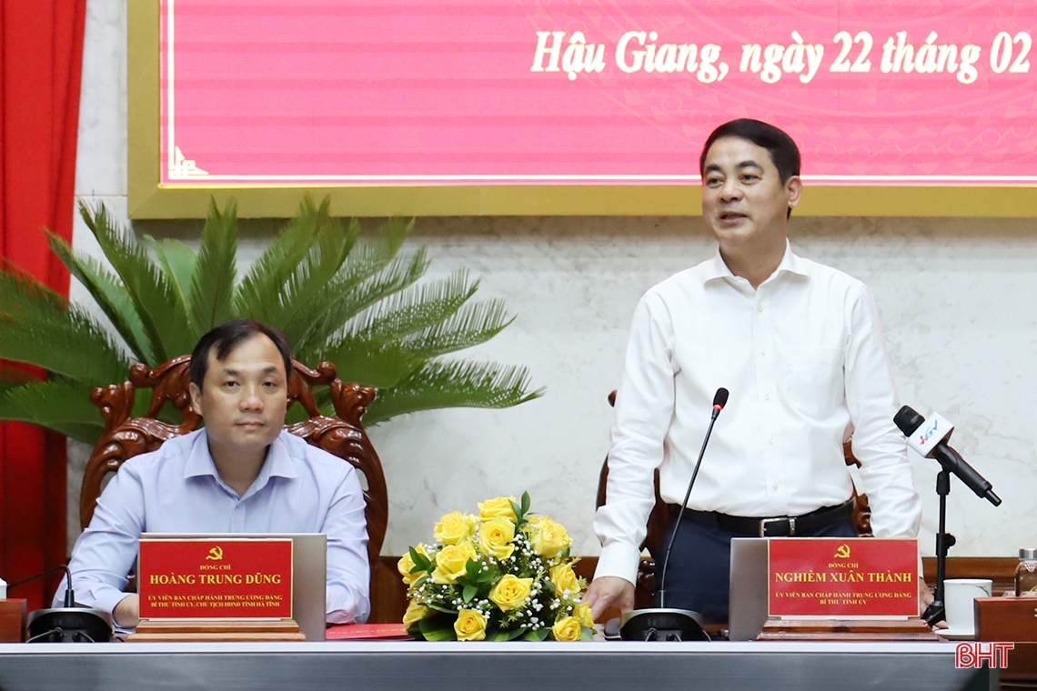 Hà Tĩnh - Hậu Giang chia sẻ kinh nghiệm trên nhiều lĩnh vực