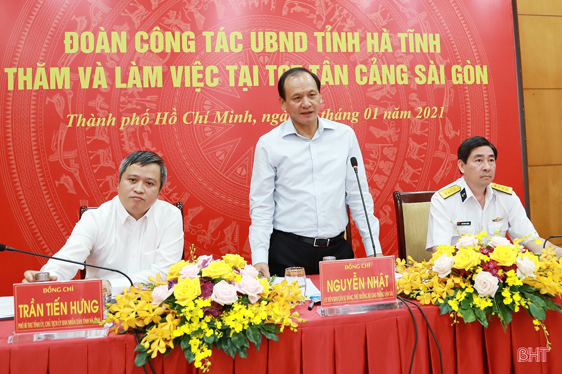 Hà Tĩnh - Tân Cảng Sài Gòn ký ghi nhớ hợp tác lĩnh vực cảng biển, logistics