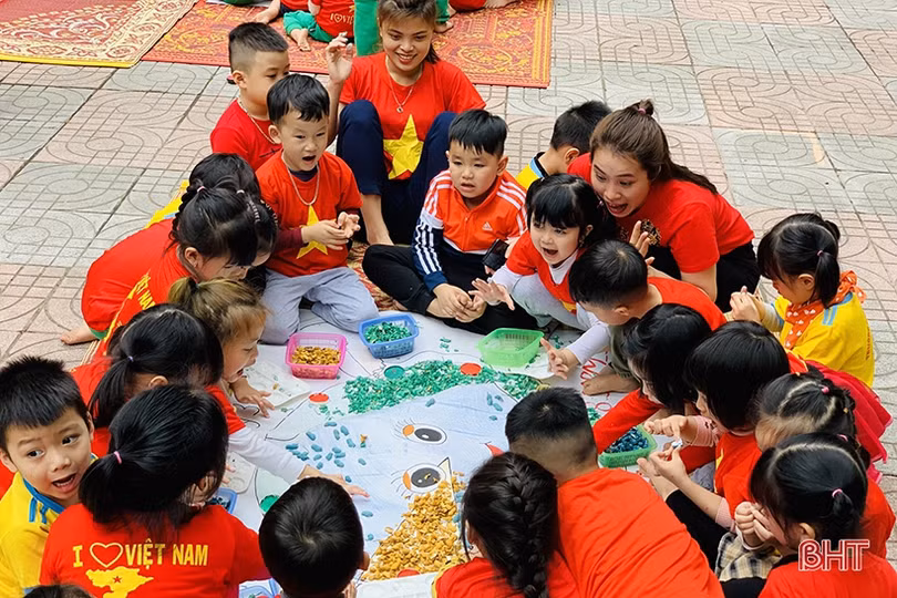Các bé mầm non Trí Đức gửi gắm thông điệp “vì một hành tinh xanh”
