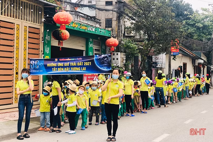 Các bé mầm non Trí Đức gửi gắm thông điệp “vì một hành tinh xanh”