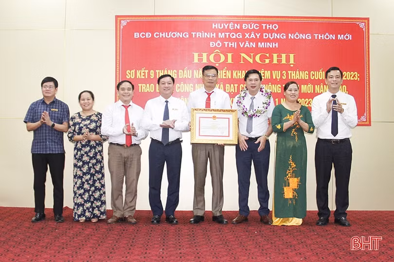 Đức Thọ có thêm 3 xã đạt NTM kiểu mẫu, 2 xã đạt NTM nâng cao
