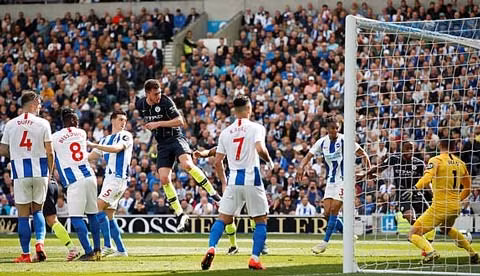 Brighton 1-4 Man City: Man xanh mùa thứ 2 liên tiếp vô địch Ngoại hạng Anh