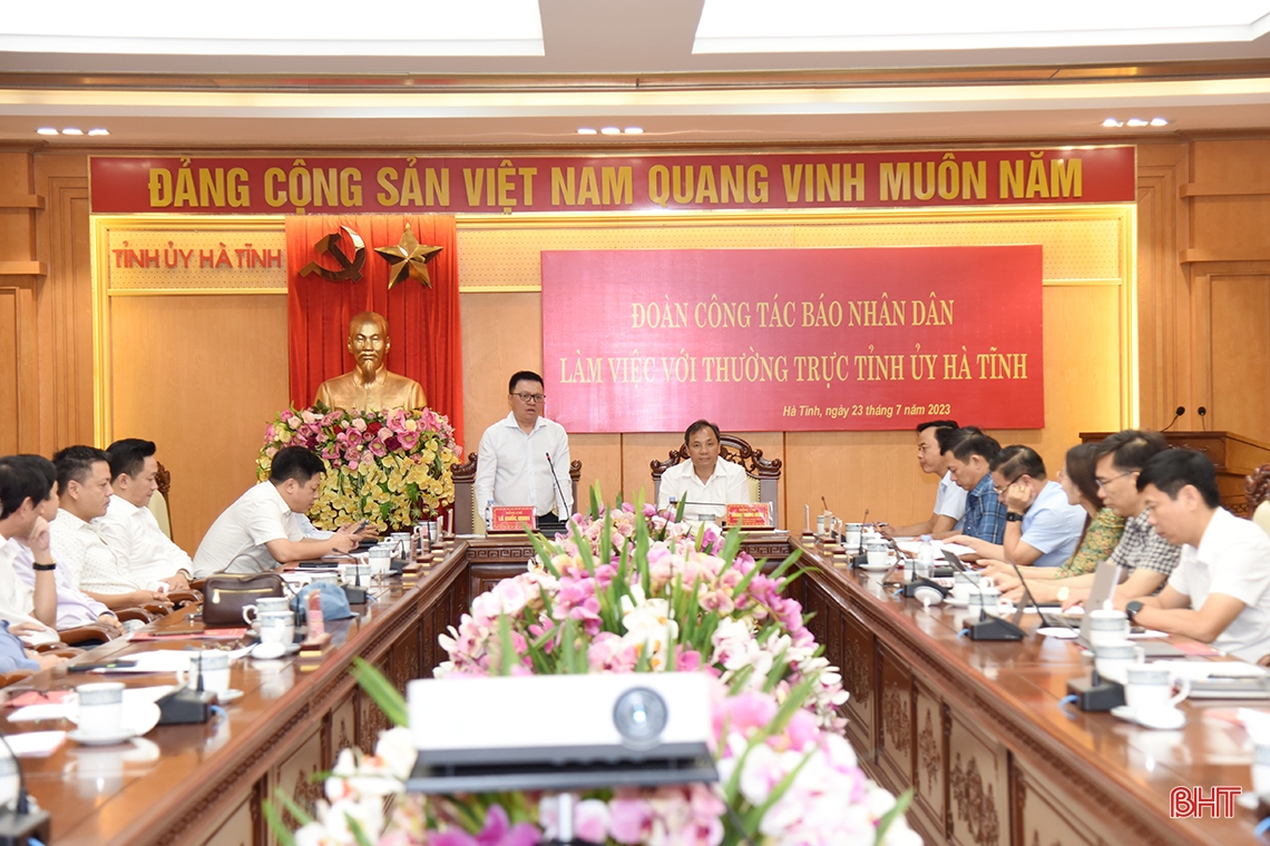 Báo Nhân dân và Tỉnh ủy Hà Tĩnh ký kết công tác phối hợp tuyên truyền giai đoạn 2023 - 2025